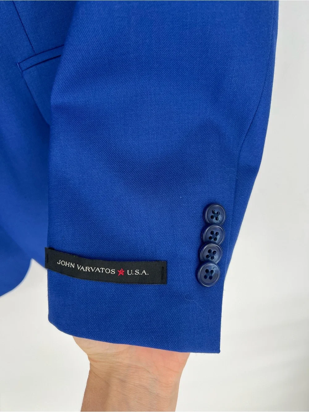 John Varvatos‎ 100% Wool Bold Royal Blue Two-Button Sport Coat Blazer